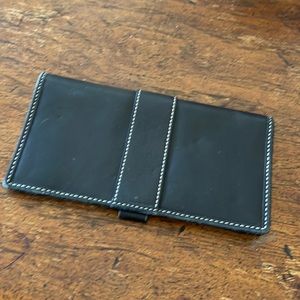 Coach Black leather Checkbook style wallet, Like New